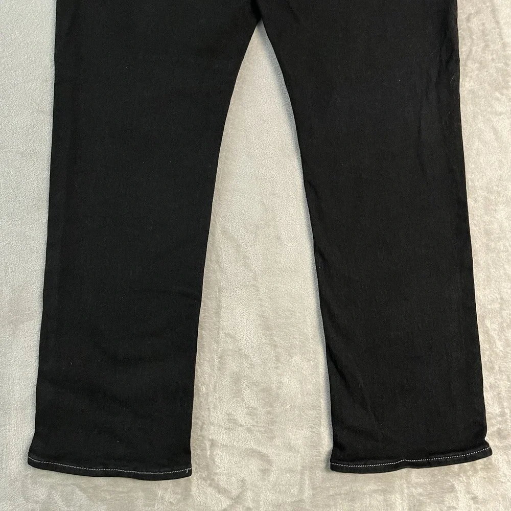 True Religion Ricky Relaxed Straight Jeans Men's 36x30 Black Denim Flap Pocket